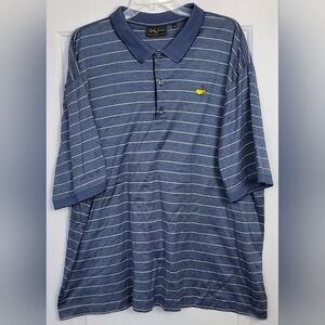Bobby Jones Collection Masters Striped Polo Shirt Golf Augusta - Size XXL - EUC